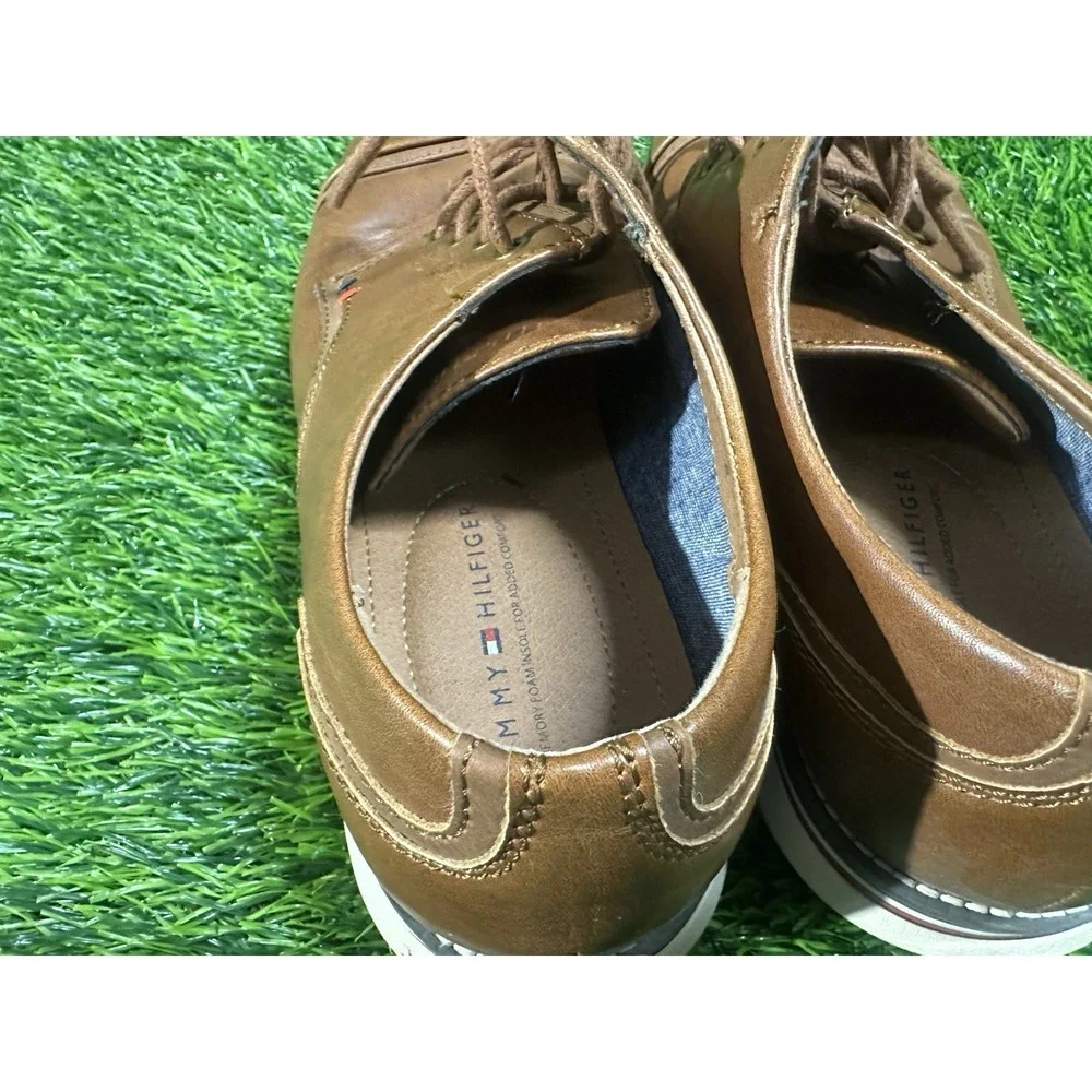 Tommy Hilfiger Mens Brown Waylon Cap Toe Oxford Shoes TMWAYLON-SS Size 10